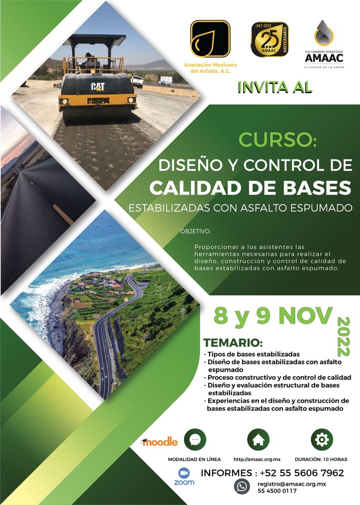 Curso Teórico – Diseño y control de calidad de bases estabilizadas con asfalto espumado